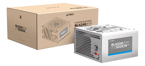 Fuente De Poder Pc 500w Acteck Blazar Evo Ft500ew Atx Blanco
