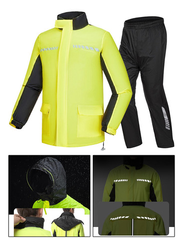 Traje De Lluvia Traje De Lluvia Cuello Y Puños Ajustables