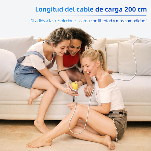 Cables De Datos Carga Usb Para Lightning 2 Metros