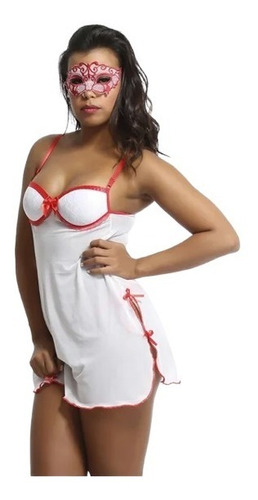 Médica Enfermeira Camisola Vestido Fantasia Lingerie Festa