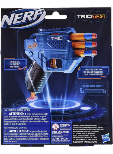 Nerf Elite 2.0 Trio Sd-3 Blaster - Incluye 6 Dardos Oficiale