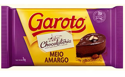 Barra Chocolate Meio Amargo Garoto 1kg