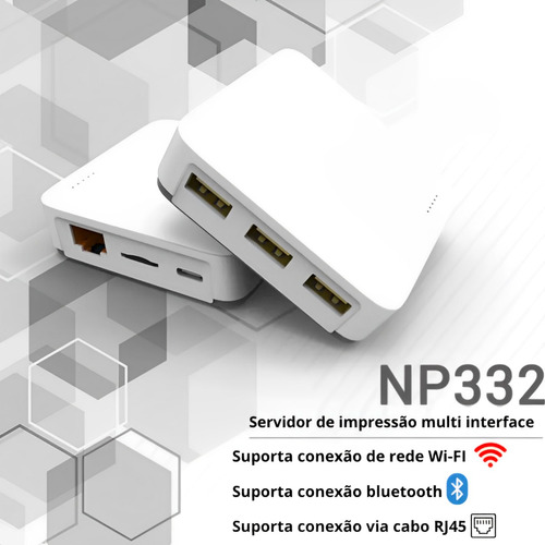 Print Server Multiusuário Conecte 3 Impressoras Via Wi-fi