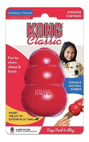 Imagen 1 de 2 de Kong Classic Small Chico Rojo Perro