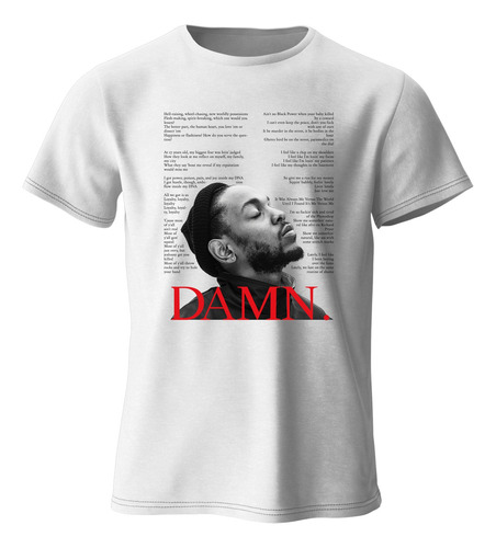 Playera Hombre Kendrick Lamar Lyrics Damn Frases Canciones