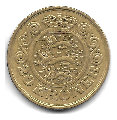 Dinamarca Moneda De 20 Kroner Año 1991 Km 871 - M. Buena