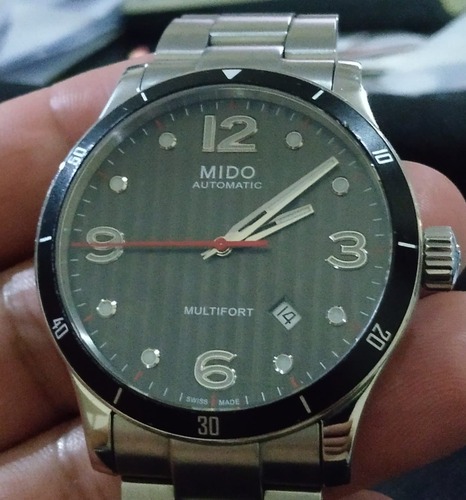 Reloj Mido Multifort Gent Automático A Meses Sin Intereses Acero Inoxidable Negro Gris Oscuro (Usado)