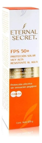 Bloqueador Solar Eternal Secret Fps 50 Proteccion Alta 125g