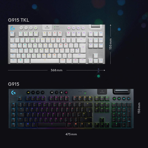 Teclado Mecánico Logitech, Inalámbrico, Retroiluminación Rgb