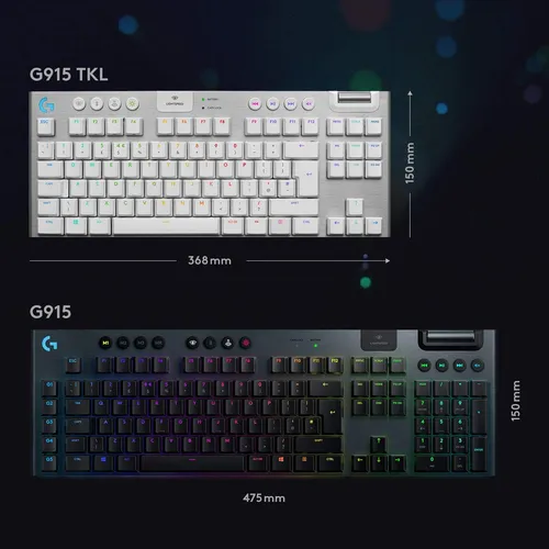 Teclado Mecánico Logitech, Inalámbrico, Retroiluminación Rgb