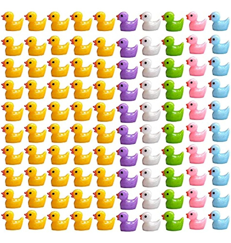 150 Piezas Mini Figuras En Miniatura De Pato De Resina Micro