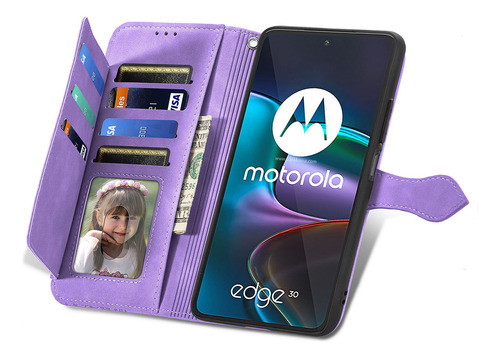 Funda De Piel Con Cierre Abatible Para Moto G8 Play/one Macr