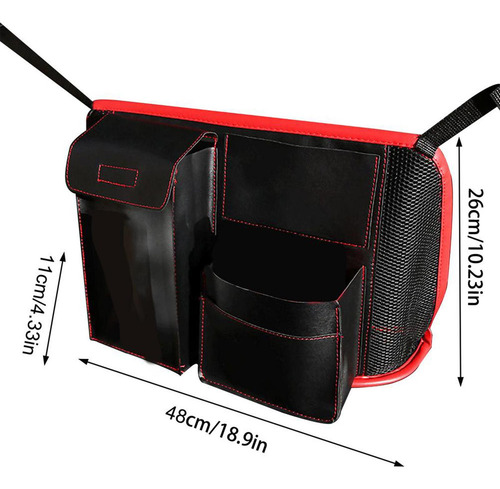 Universal Cars Pocket Bolso Titular Cuero Rojo 48x11x26cm