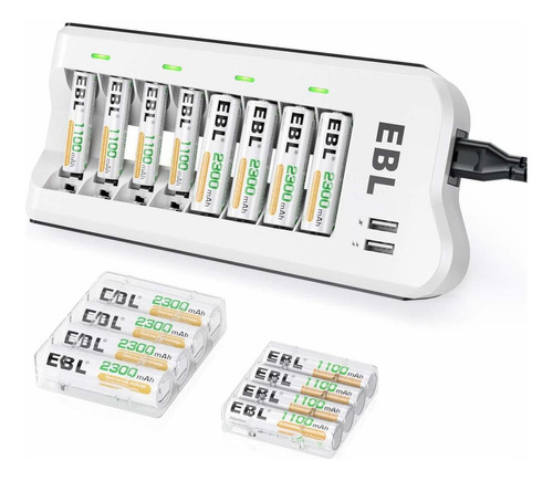 Ebl Aa 2300 Mah (paquete De 8) Y Aaa 1100 Mah (paquete De 8)