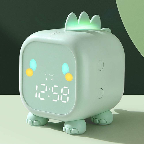 Reloj Despertador Digital Dinosaurio Para Niños, Control Tác