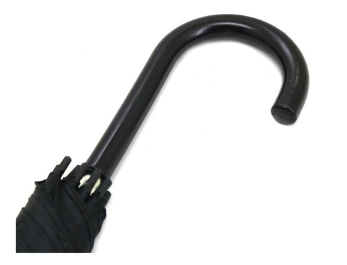 Imagen 3 de 8 de Paraguas Largo Automatico Negro 108 Cm