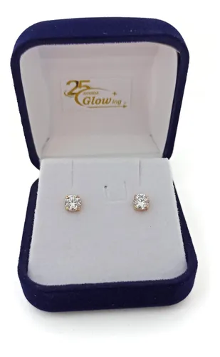 comprar Aros De Oro 18k Redondos Cubic Grifa Rosca Niña Mujer