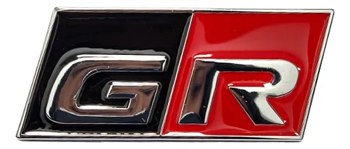 Emblema Gr Negro / Rojo / Cromado