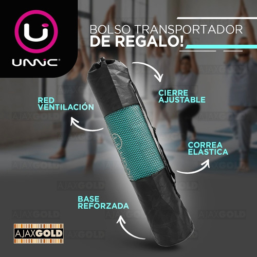 Imagen 3 de 7 de Yoga Mat Colchoneta Pilates Fitness Gym 6mm Pvc + Bolso