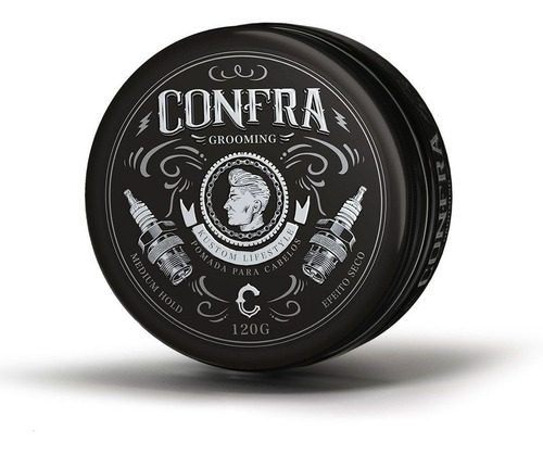 Imagem 2 de 6 de Pomada Modeladora Efeito Seco Kit 10 Unid | Confra