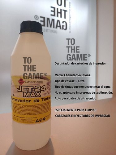 Imagen 2 de 3 de Limpia Cabezales Liquido Para Impresoras 1l Removedor Tintas