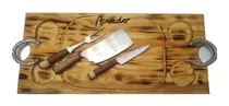 Comprar Tabla Asado Madera Personalizada Logo Kit Hacha Parrillera