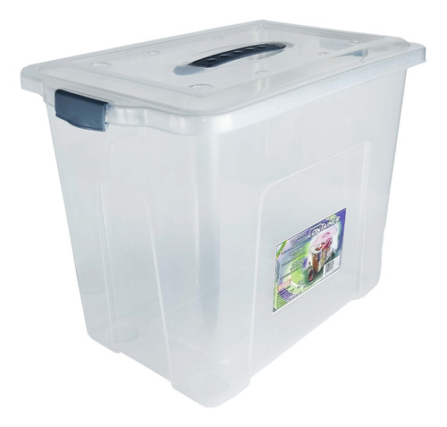 Caja Organizadora Transparente Manija 23,5 Lts Canasto Bz3