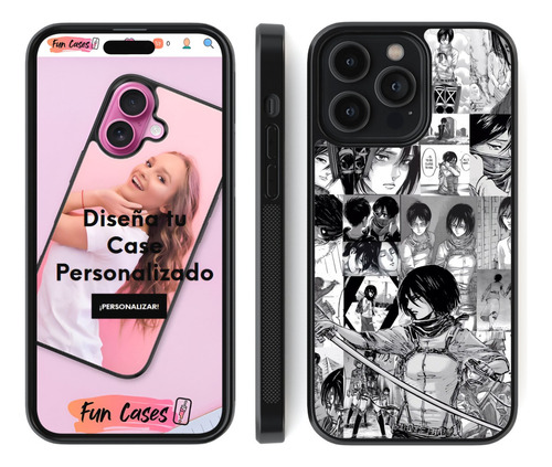 Funda Mikasa Ackerman Attack On Titan Shingeki No Kyojin 2 Negro Samsung Galaxy S23
