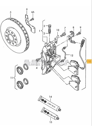 Pastilla De Freno Delantera Audi A6 1997