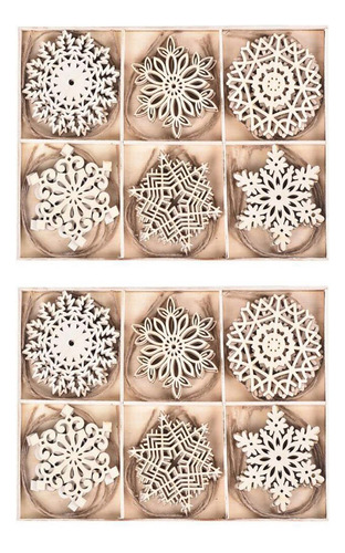 Decoraciones Navideñas Con Forma De Copo De Nieve Vintage, 4