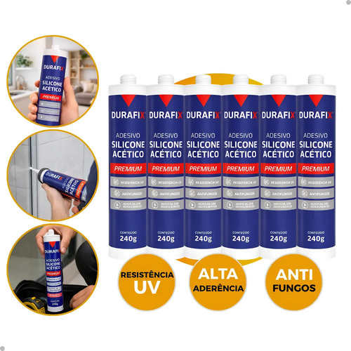 Silicone Acético Vedação Construção Vidro Box Profissional