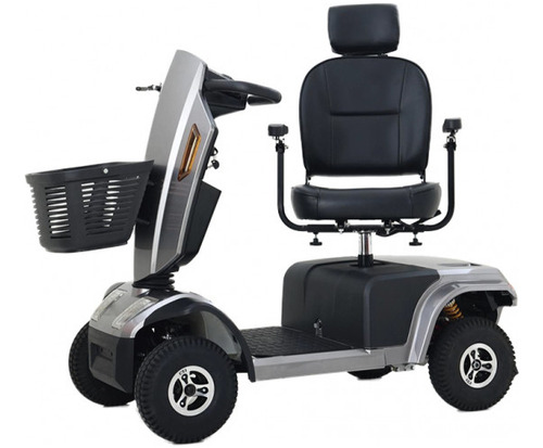 Scooter Ortopedico Electrico Para Movilidad Reducida 4 Rueda Color Gris