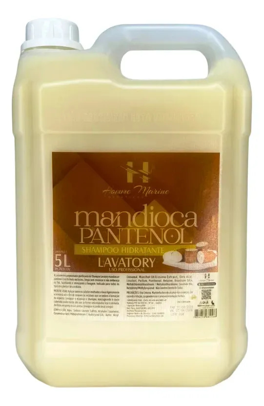 Shampoo Mandioca Profissional 5lts Homme Marine