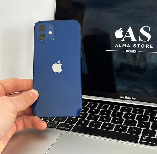 Apple iPhone 12 128gb Azul Cargador Cable Funda Glass (Reacondicionado)