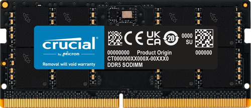 Ram Crucial 32 Gb Ddr5 (o Memoria Computadora Portátil