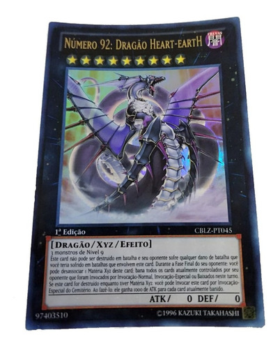 Yugioh - Number 92 : Heart-earth Dragon Ultra Em Português