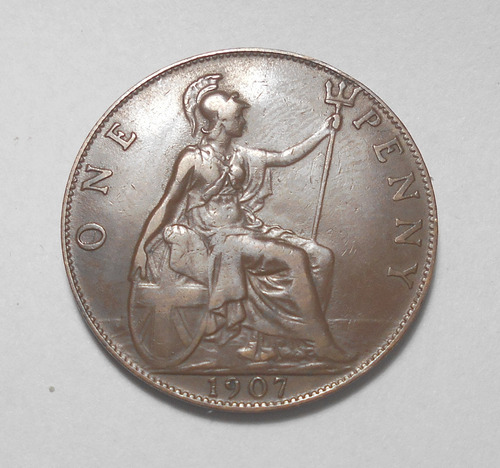 Gran Bretaña One Penny 1907 Edward Vll - Km#794.2 Excelente
