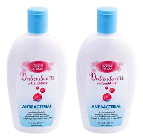 Candiflux Shampoo Higiene Intima Antibacterial 2 Pack 250ml 