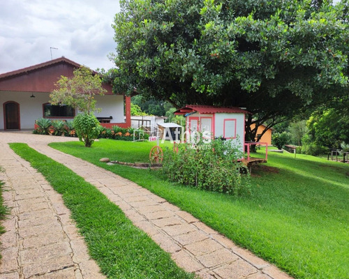 Imagem 10 de 30 de Casa Em Chacara No Recanto Das Flores, 3 Suites, Sala Ampla, Cozinha Integrada, Avarandada, Entrada Independente, Frente Para Lago, Campo De Bocha - Ch00323 - 71014305