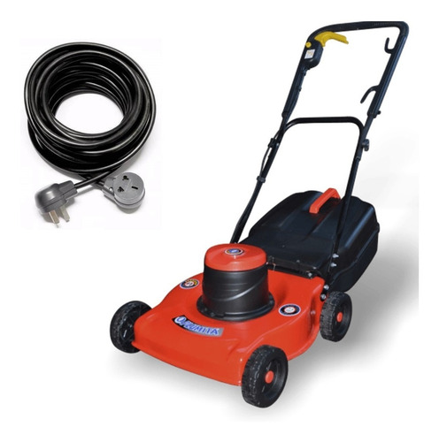 Imagen 1 de 7 de Cortadora De Cesped C/ Bolsa 1 Hp Plumita + 10 Mts Alargue