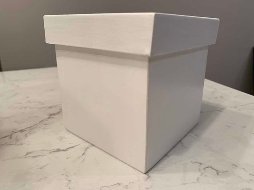 Caja De Madera De Fibrofacil Blanca