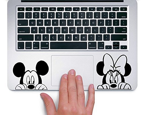 Calcomanía De Panel Táctil De Mickey Y Minnie Para Macbook