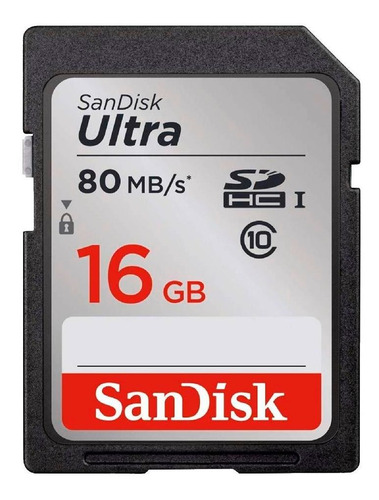 3x Cartão Sd Sandisk 16gb Sdhc Ultra 80mbs