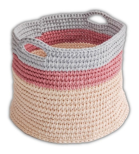 Cesto Redondo En Crochet, Colores A Eleccion 30cm * 30cm