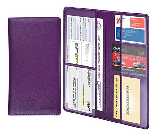 Wisdompro Car Registration And Insurance Holder - Premium Pu