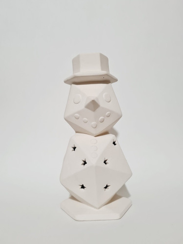 Figura Ceramica Muñeco De Nieve  Listo Para Decorar 