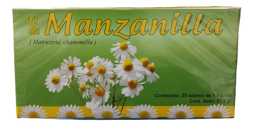 Té De Manzanilla 25 Sobres Indigestión Cólicos Nauseas