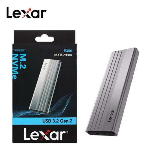 Kit Lexar E300 M.2 Case Nvme Tipo C Usb 3.2 Gen2 Ssd 10gbps