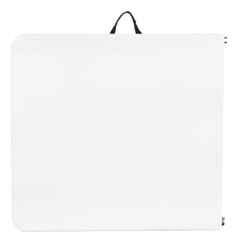 Kit 2 Mesas Dobravel Vira Maleta Com Alça 1,80m Camping Cor Branco