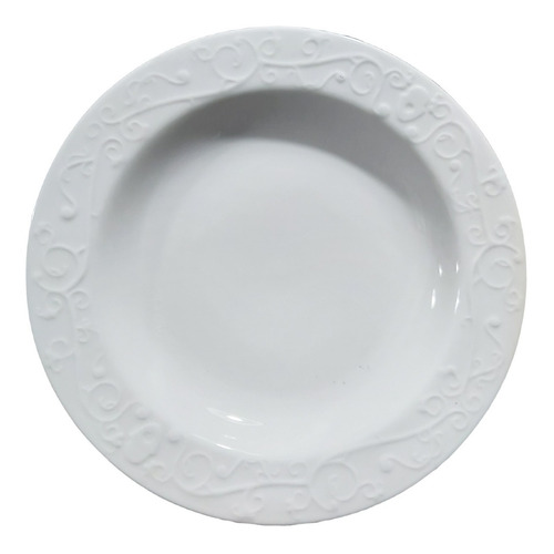 Plato Postre Porcelana Premium 19 Cm Relieve - Sheshu Home